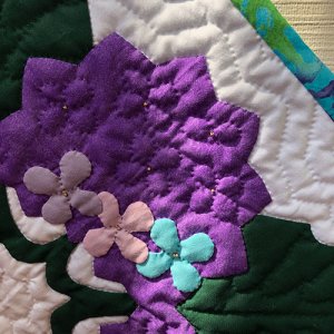 画像: 四季のタペストリー　「梅雨」・紫陽花のタペストリー