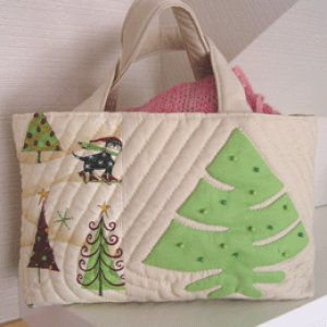 画像1: クリスマスのトートバッグ (1)